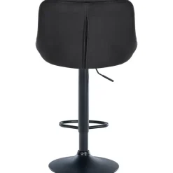 CLP Set van 2 Barkruk Lazio zwart Frame - Fluweel - zwart