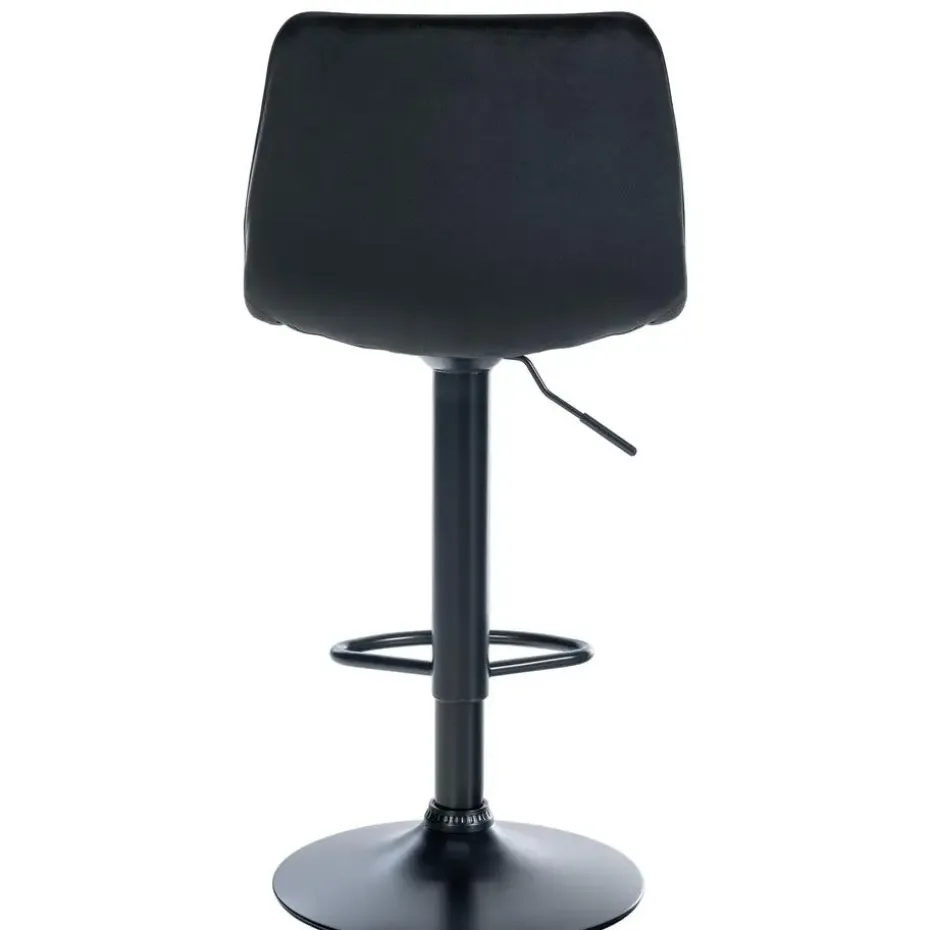 CLP Set van 2 Barkruk Lex mat zwart Frame - Fluweel - zwart