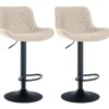 CLP Set van 2 Barkruk Minosa Stof - taupe