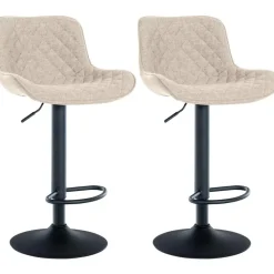 CLP Set van 2 Barkruk Minosa Stof - taupe