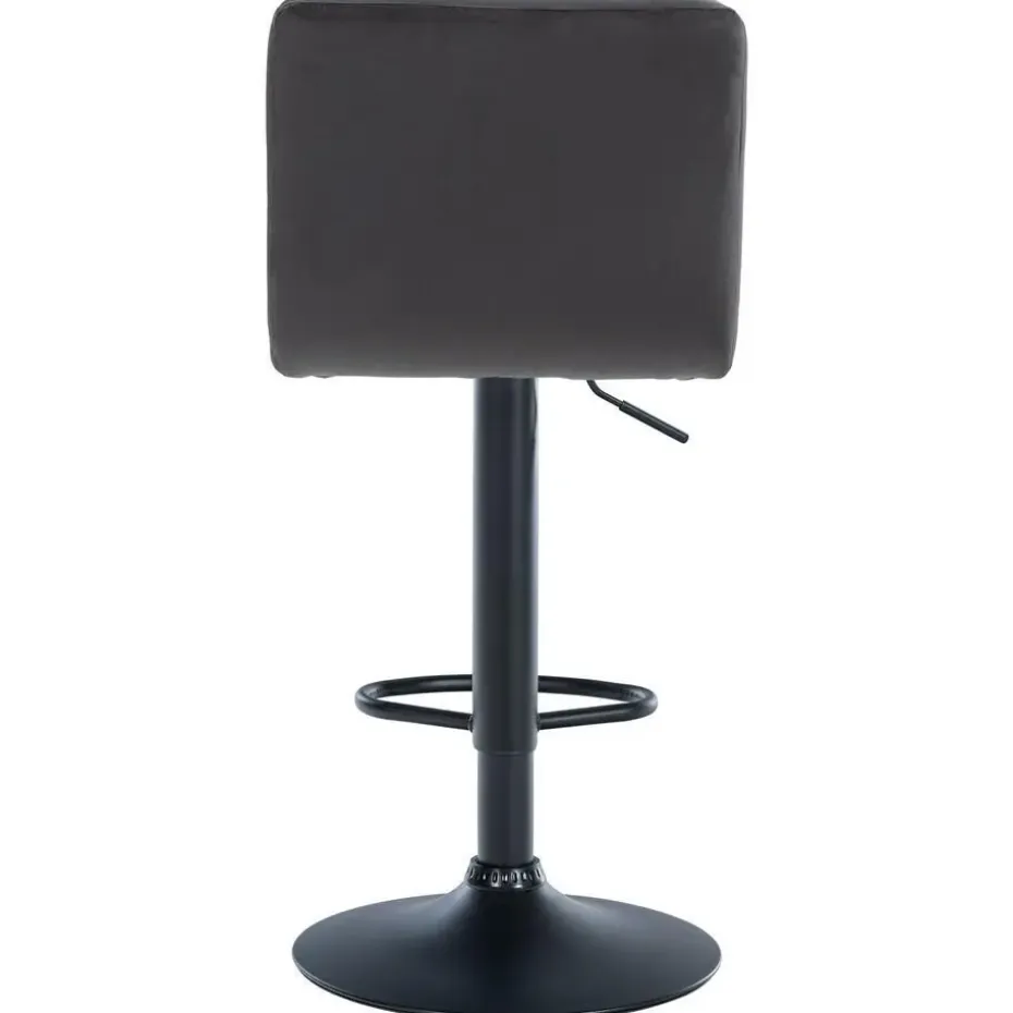 CLP Set van 2 Barkruk Peru zwart Frame - Fluweel - zwart