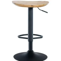 CLP Set van 2 Barkruk Skelde zwart Frame - Hout - natura
