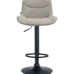 CLP Set van 2 Barkruk Vonore zwart Frame - Stof - taupe