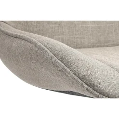 CLP Set van 2 Barkruk Vonore zwart Frame - Stof - taupe