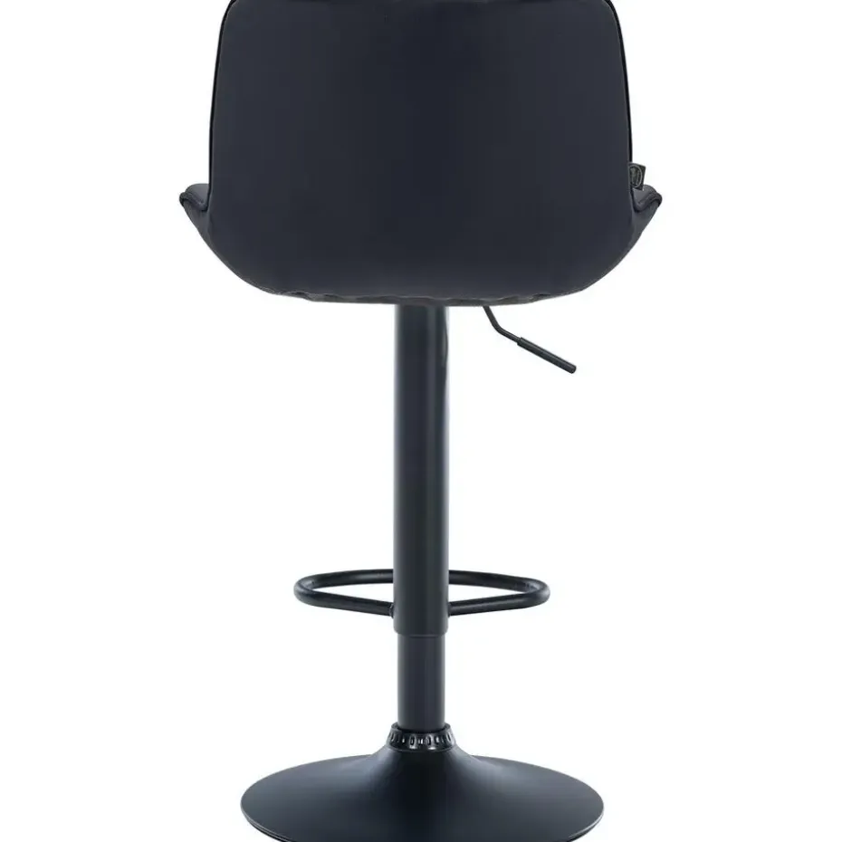 CLP Set van 2 Barkruk Vonore zwart Frame - Fluweel - zwart
