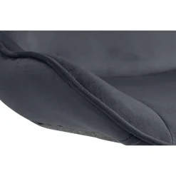 CLP Set van 2 Barkruk Vonore zwart Frame - Fluweel - zwart