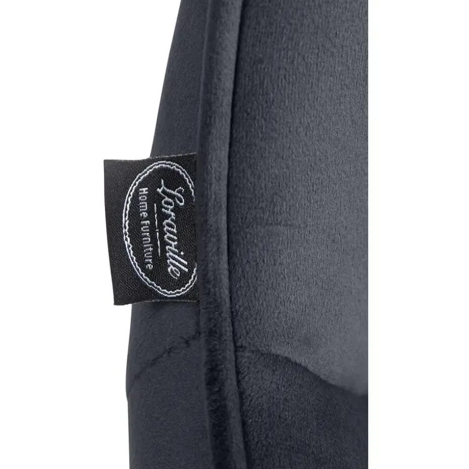 CLP Set van 2 Barkruk Vonore zwart Frame - Fluweel - zwart