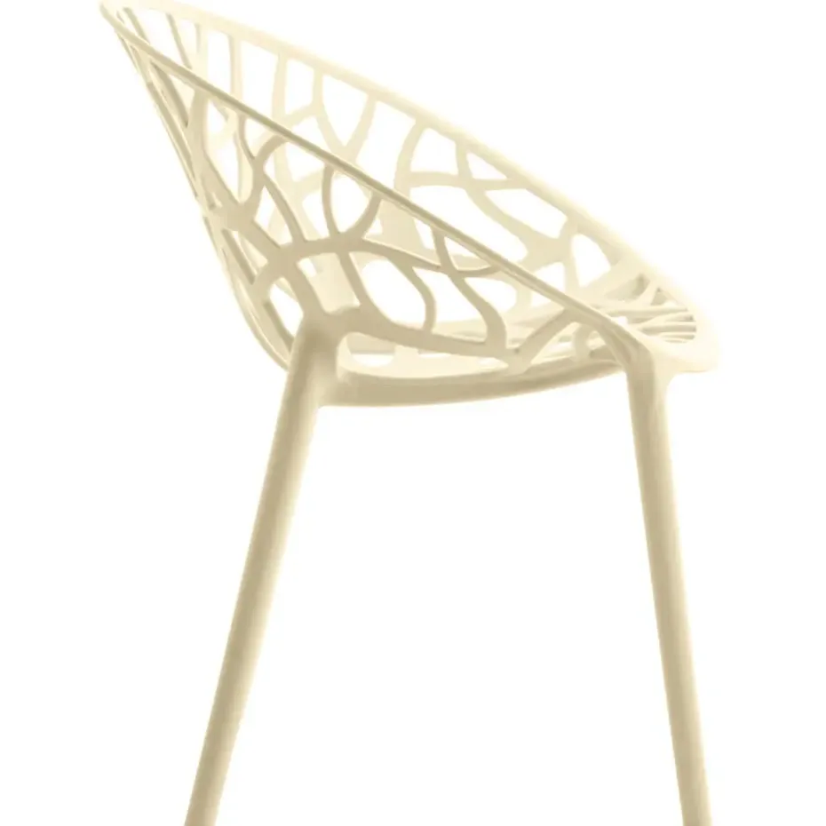 CLP Set van 2 Tuinstoel Hope Kunststof - creme