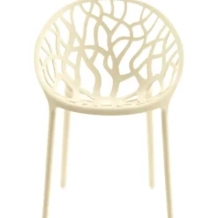 CLP Set van 4 Tuinstoel Hope Kunststof - creme