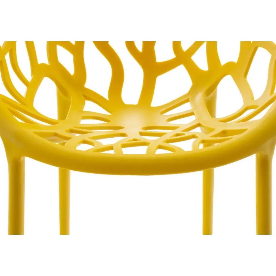 CLP Set van 4 Tuinstoel Hope Kunststof - geel