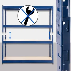 CLP Stellingkast regal Metaal - blauw