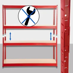 CLP Stellingkast regal Metaal - rood