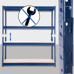 CLP Stellingkast Schwerlastregal Metaal - blauw