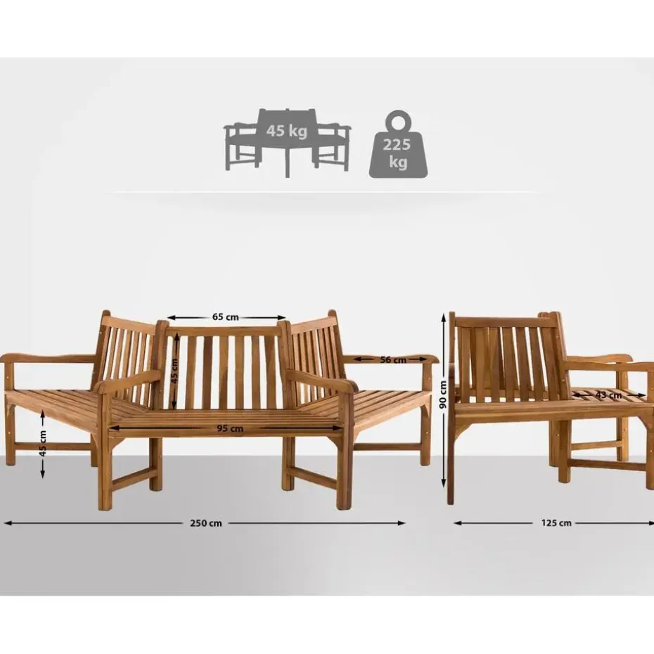 CLP Teakbank Kenna 250 cm