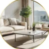 CLP Wandspiegel Elsie rond - Metaal - goudglans - 80cm