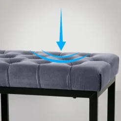 CLP 2-zits Bankje Polson 120 cm - grijs
