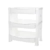 CM keuken opbergrek - 3-laags - wit - kunststof - 47 x 41 x30cm