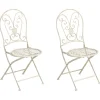 COGGIA - Set van 2 tuinstoelen - Lichtbeige - IJzer