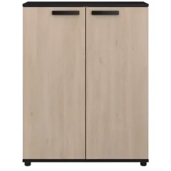 Commode Celestia met 2 deuren - eikdecor/zwart