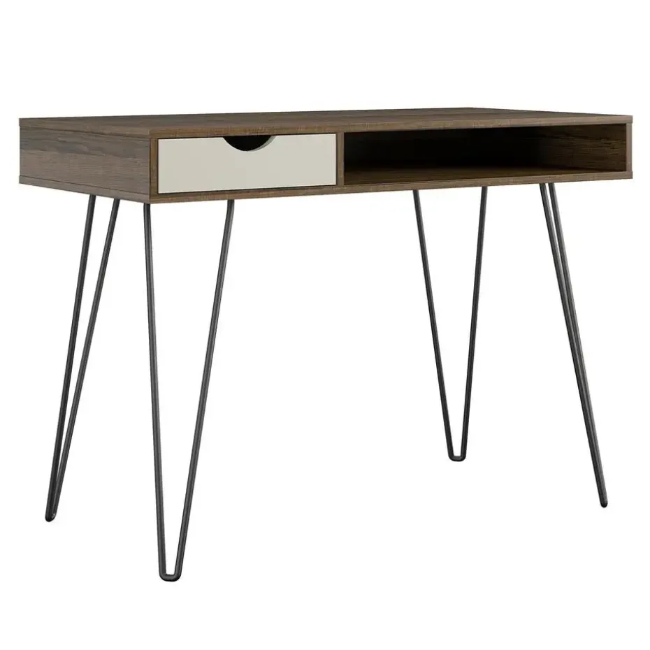 Concord - Bureau met 1 lade in walnoot look
