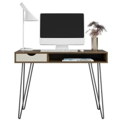 Concord - Bureau met 1 lade in walnoot look