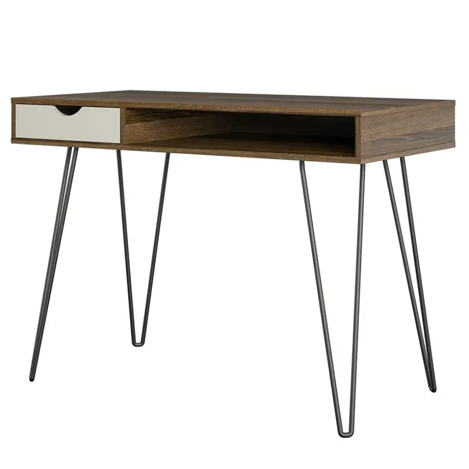Concord - Bureau met 1 lade in walnoot look