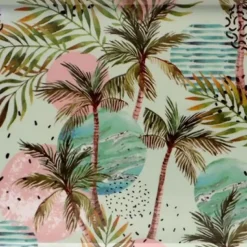 Concorde Dienblad/serveer tray Tropical Holiday - roze/groen - 42 x 29 cm