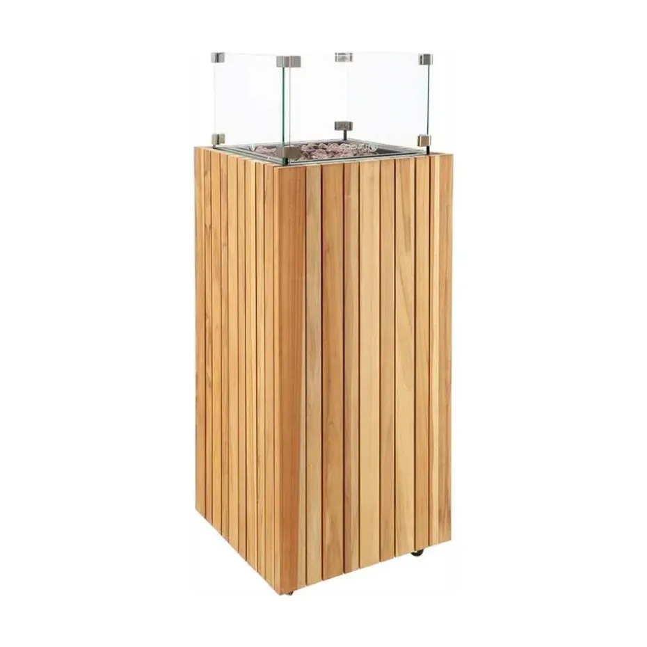 Cosi Fires Cosipillar square sfeerhaard - teak