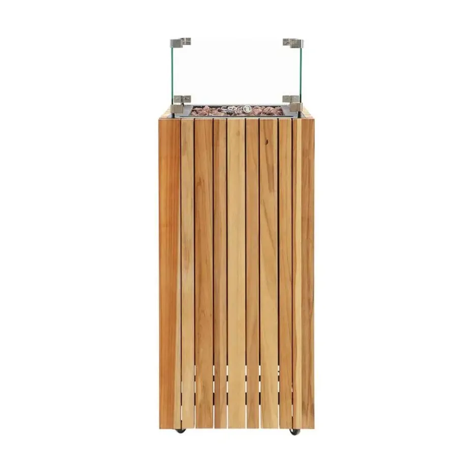 Cosi Fires Cosipillar square sfeerhaard - teak