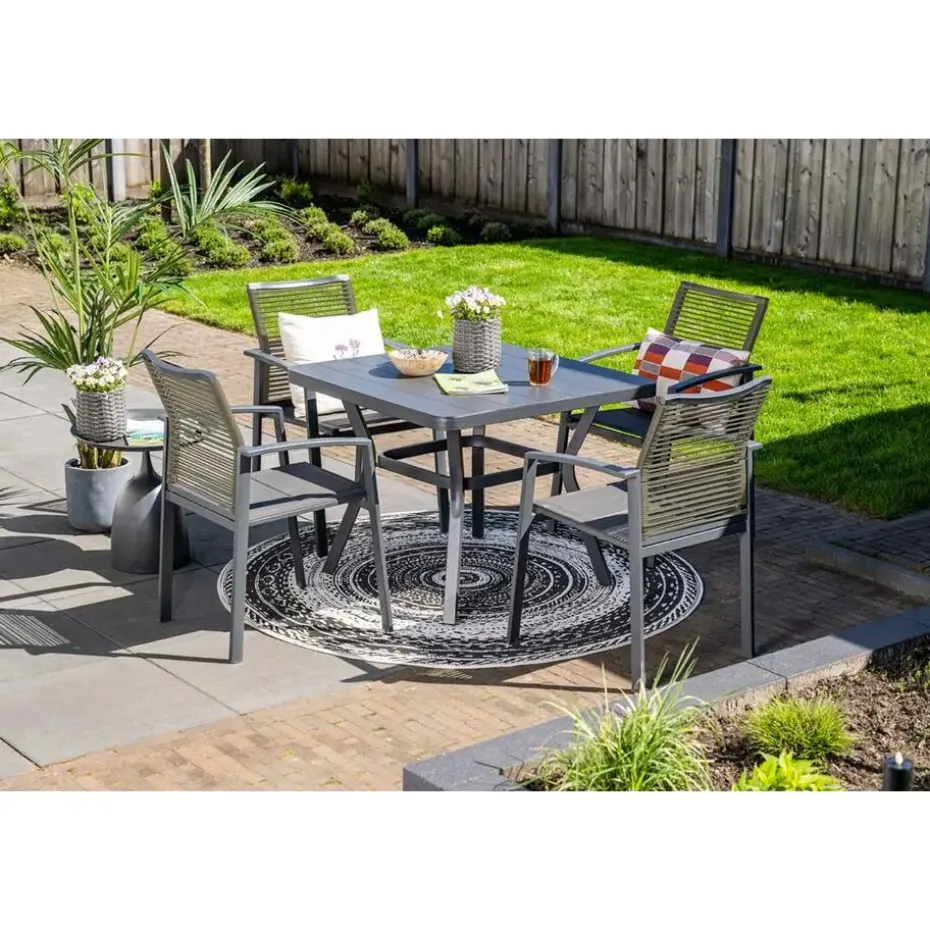 Cosmo dining fauteuil - rope natural - gevuld textileen