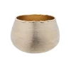 Cosy @ Home Waxinelichthouder - goudkleurig - aluminium - 10 cm