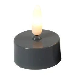 Countryfield LED waxinelichtjes - 2x - grijs - warm wit