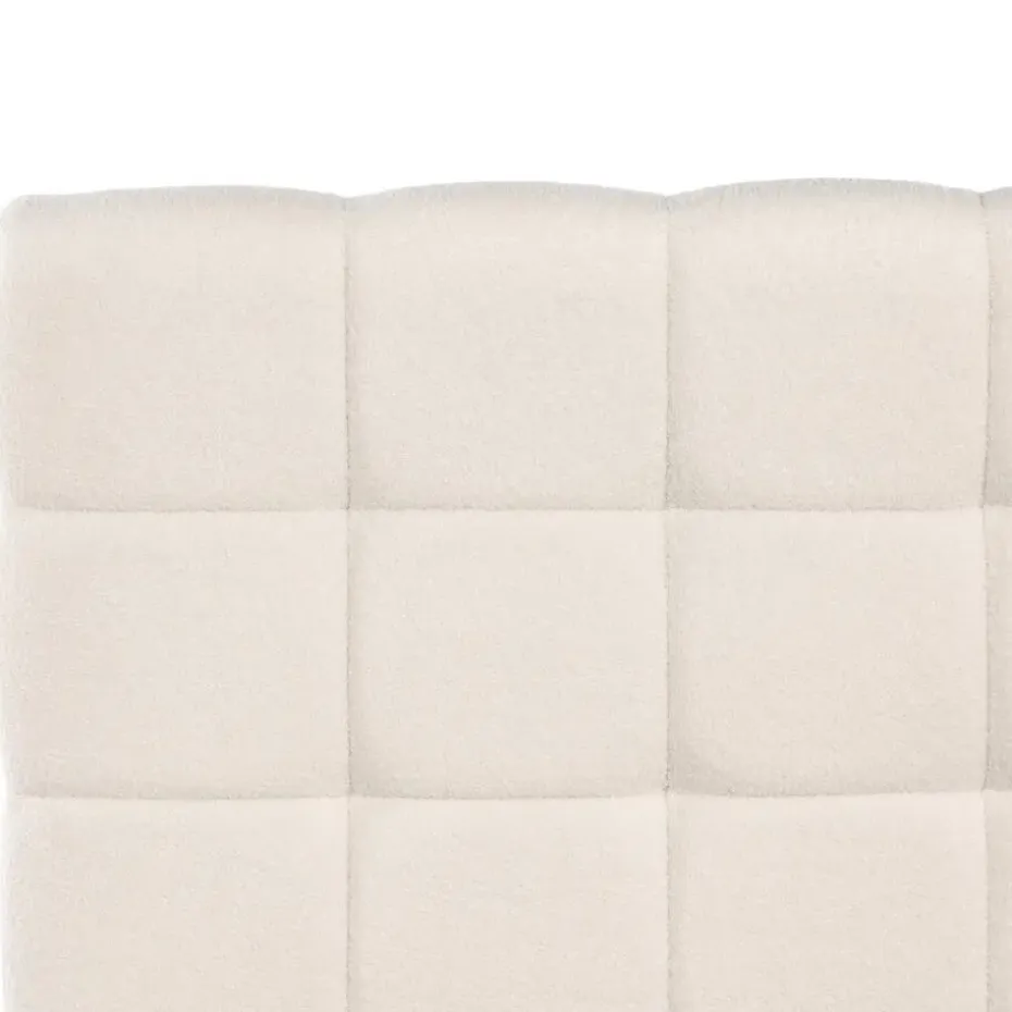 CRESSAT - Tweepersoonsbed - Off-white - 140 x 200 cm - Bouclé