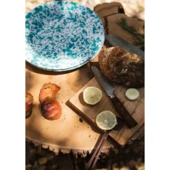 Crow Canyon Home Dinerborden Splatter - Set van 4 - Zwart