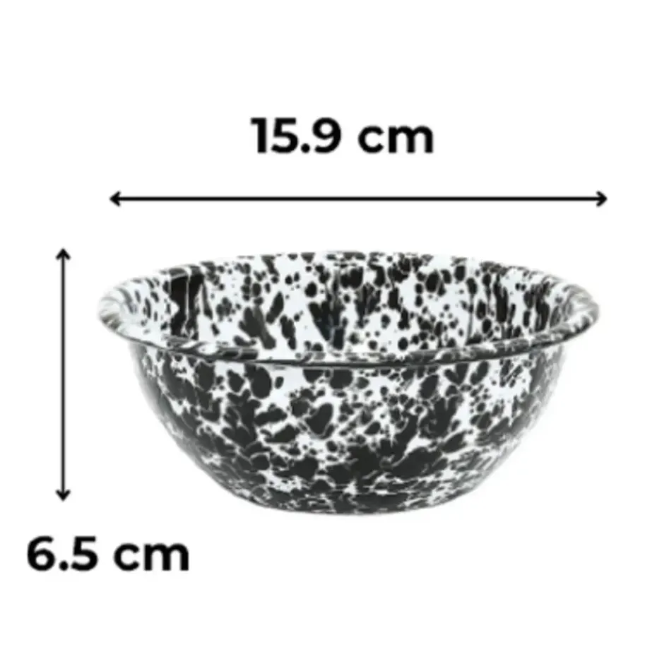 Crow Canyon Home Serviesset Splatter - 4-delig - Zwart