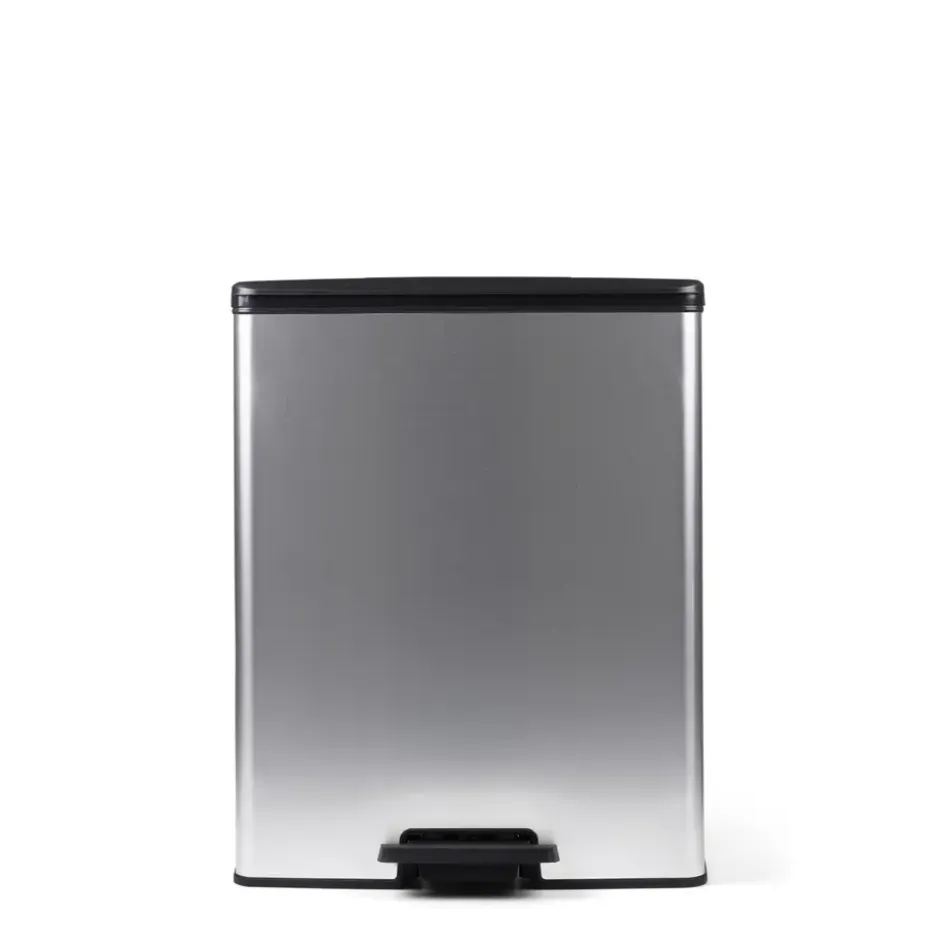 Curver Decobin Duo Prullenbak - 26L+26L - Zilver metallic