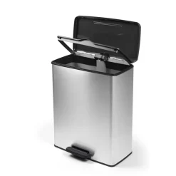 Curver Decobin Prullenbak - 65L - Rechthoekig - Zilver metallic