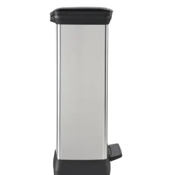Curver Decobin Prullenbak- 50L - 39x29x72 cm - Zilver Metallic