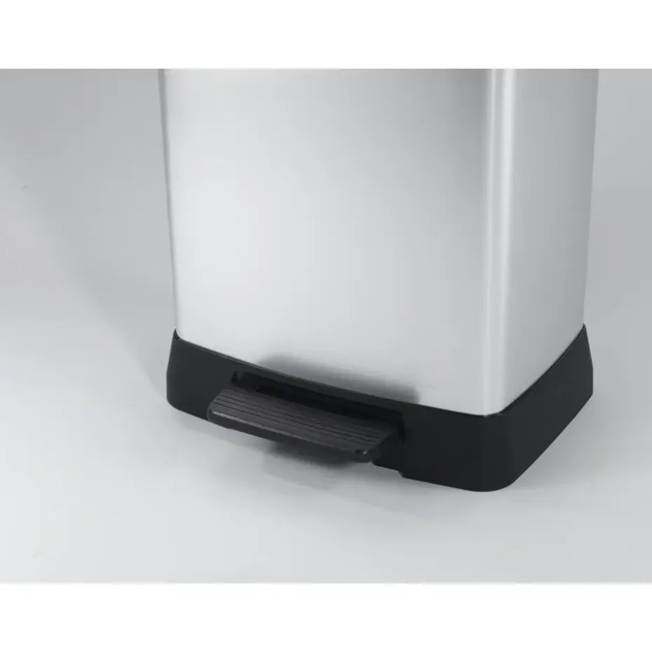 Curver Decobin Prullenbak- 50L - 39x29x72 cm - Zilver Metallic