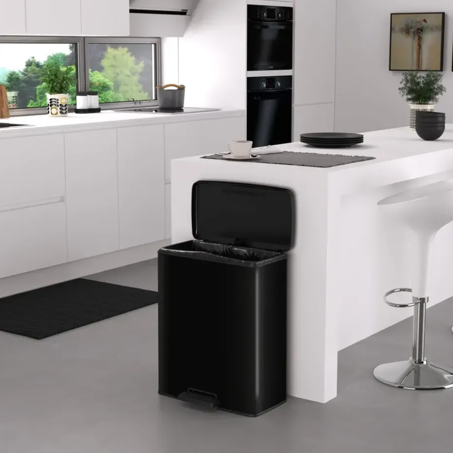 Curver Decobin Prullenbak - 65L - Rechthoekig - Zwart