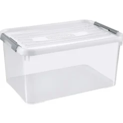 Curver Handy+ Opbergbox - 50L - 3 stuks - Transparant met deksel