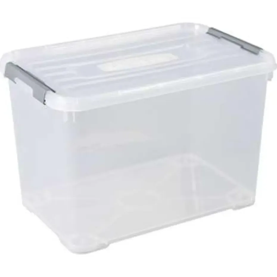 Curver Handy+ Opbergbox - 65L - 2 stuks - Transparant met deksel