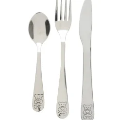 Cutlery for Kids bestekset met beer - 3-delig - RVS - kinderen