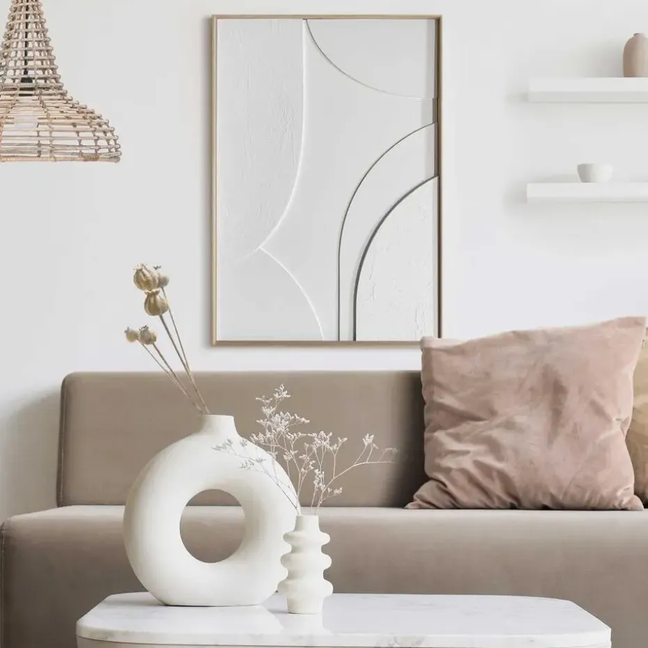 3D Art Terrace - 70 x 50cm - Wit