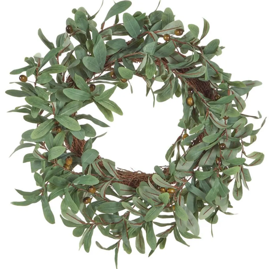 DANRUN - Decoratieve krans - Groen - Synthetisch