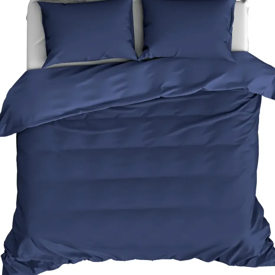 De Witte Lietaer Dekbedovertrek Katoen Satijn Olivia - 200 x 200/220 cm - Blauw