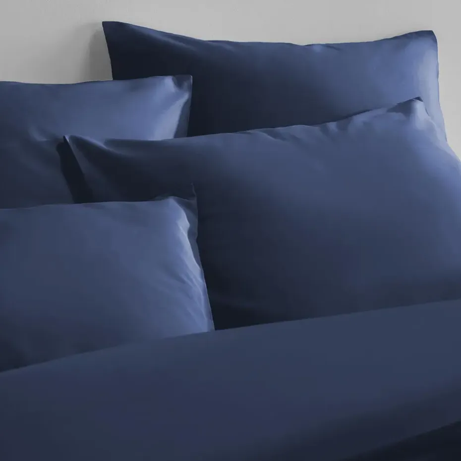 De Witte Lietaer Dekbedovertrek Katoen Satijn Olivia - 200 x 200/220 cm - Blauw