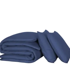 De Witte Lietaer Dekbedovertrek Katoen Satijn Olivia - 200 x 200/220 cm - Blauw