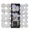 Decoris kerstballen en ornamenten - 40x - kunststof - parelmoer wit - mix