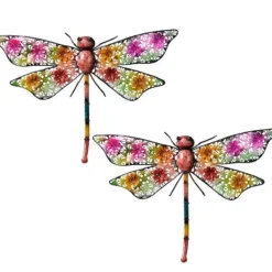 Decoris Tuindecoratie - libelle - metaal - 29 x 47 cm